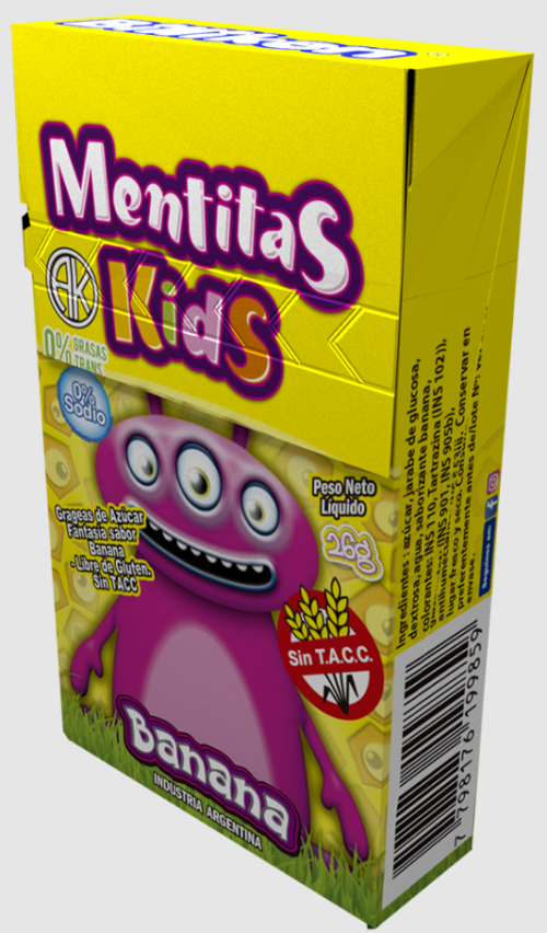 Mentitas sabor banana kids